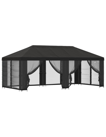Gazebo con pareti laterali 6 x 3 m Antracite