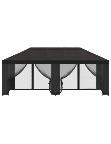 Gazebo con pareti laterali 6 x 3 m Antracite