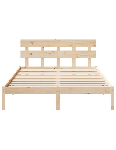 Struttura del letto Marrone 150 x 200 cm Legno massello di pino