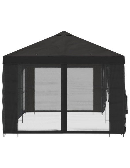 Gazebo con pareti laterali 6 x 3 m Antracite