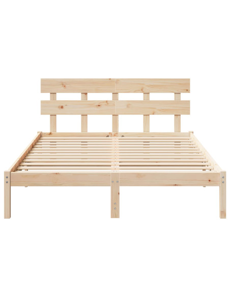 Struttura del letto Marrone 150 x 200 cm Legno massello di pino