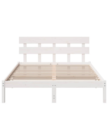 Struttura del letto Bianco 150 x 200 cm Legno massello di pino