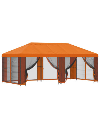 Gazebo con pareti laterali 6 x 3 m Arancione