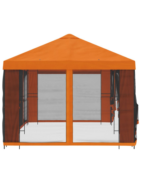 Gazebo con pareti laterali 6 x 3 m Arancione