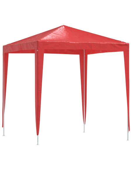 Tenda Party 200 x 200 x 240 cm Rosso PE e Acciaio