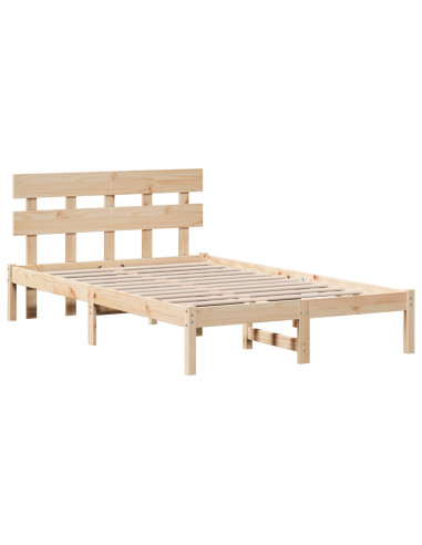Struttura del letto Marrone 120 x 200 cm Legno massello di pino