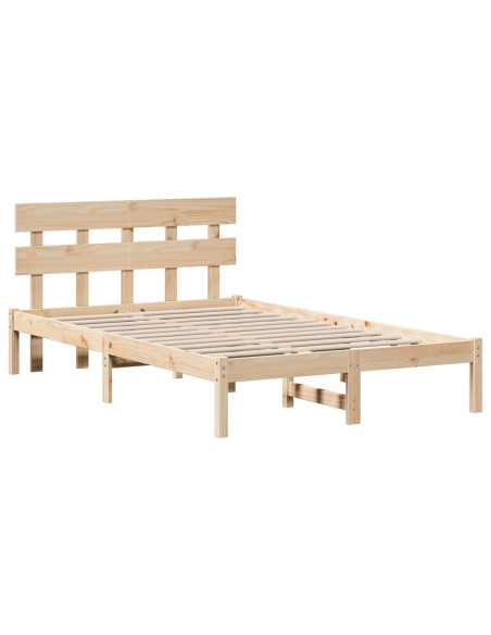 Struttura del letto Marrone 120 x 200 cm Legno massello di pino