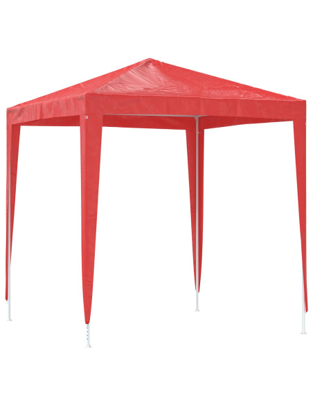 Tenda Party 200 x 200 x 240 cm Rosso PE e Acciaio