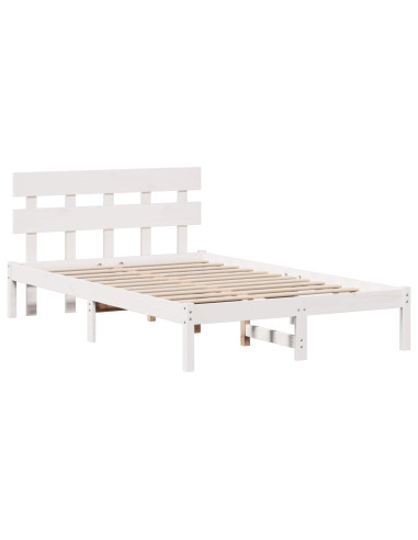 Struttura del letto Bianco 120 x 200 cm Legno massello di pino