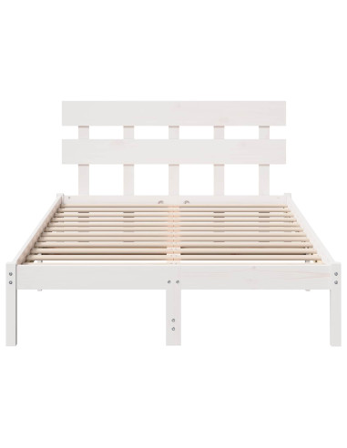 Struttura del letto Bianco 120 x 200 cm Legno massello di pino