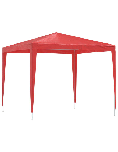 Tenda Party 250 x 250 x 240 cm Rosso PE e Acciaio