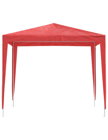 Tenda Party 250 x 250 x 240 cm Rosso PE e Acciaio