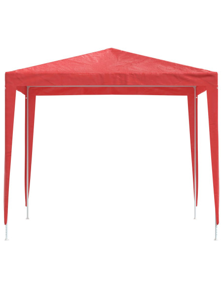 Tenda Party 250 x 250 x 240 cm Rosso PE e Acciaio