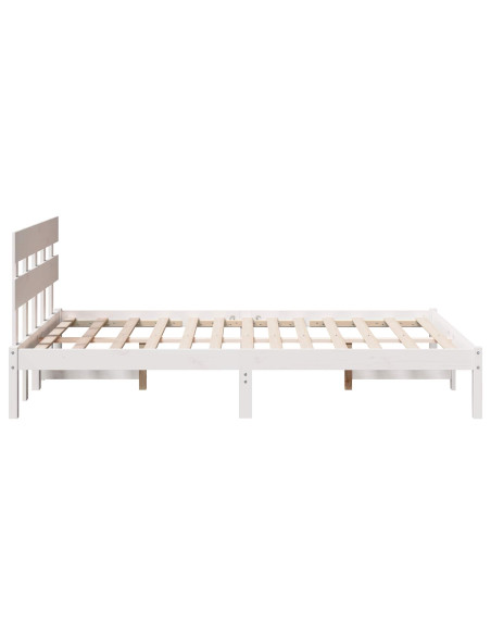 Struttura del letto Bianco 120 x 200 cm Legno massello di pino