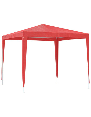 Tenda Party 250 x 250 x 240 cm Rosso PE e Acciaio
