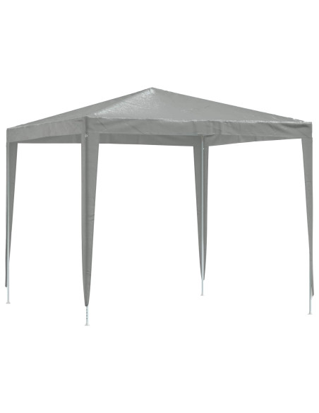 Tenda Party 250 x 250 x 240 cm Grigio Chiaro PE e Acciaio