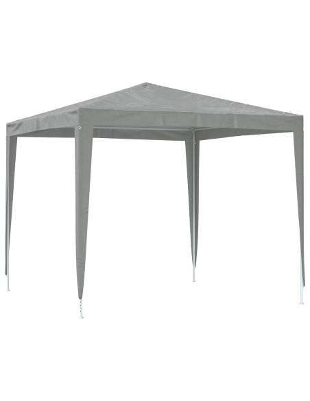 Tenda Party 250 x 250 x 240 cm Grigio Chiaro PE e Acciaio