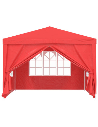 Tenda Party 300 x 300 x 255 cm Rosso PE e Acciaio