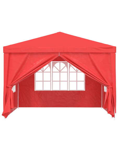 Tenda Party 300 x 300 x 255 cm Rosso PE e Acciaio