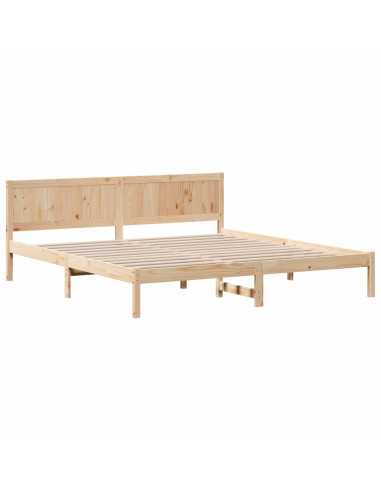 Struttura del letto Marrone 200 x 200 cm Legno massello di pino