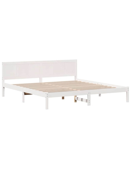 Struttura del letto Bianco 200 x 200 cm Legno massello di pino