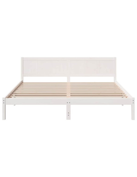 Struttura del letto Bianco 200 x 200 cm Legno massello di pino