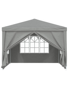 Tenda Party 300 x 300 x 255 cm Grigio Chiaro PE e Acciaio 2