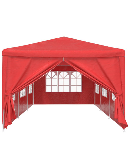 Tenda Party 900 x 300 x 255 cm Rosso PE e Acciaio
