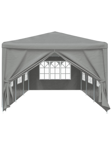 Tenda Party 900 x 300 x 255 cm Grigio Chiaro PE e Acciaio