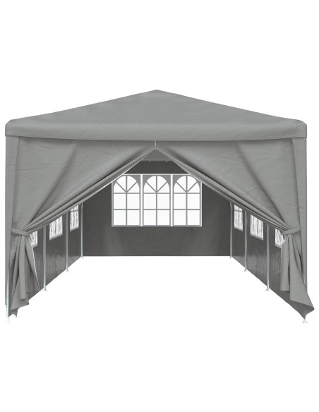 Tenda Party 900 x 300 x 255 cm Grigio Chiaro PE e Acciaio