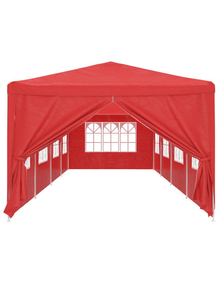 Tenda Party 1200 x 300 x 255 cm Rosso PE e Acciaio