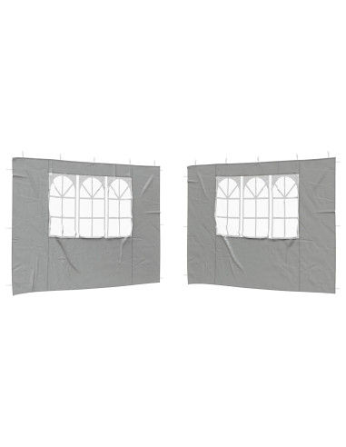 Parete per tenda da festa 2 pcs 300 x 195 cm Grigio Chiaro