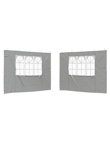 Parete per tenda da festa 2 pcs 300 x 195 cm Grigio Chiaro