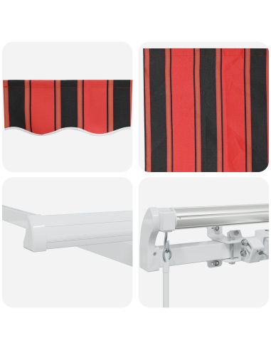 Tenda Retrattile Arancione e Marrone 350 x 250 cm