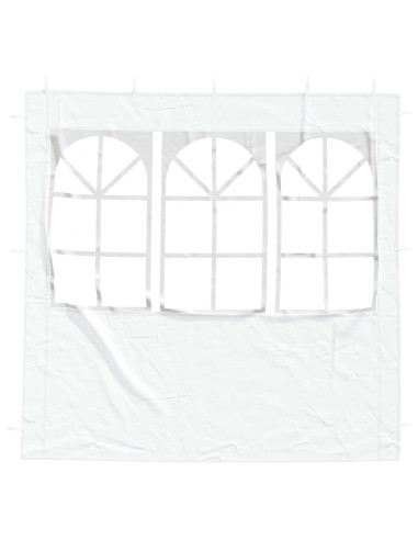 Parete per tenda da festa 2 pcs 200 x 195 cm Bianco