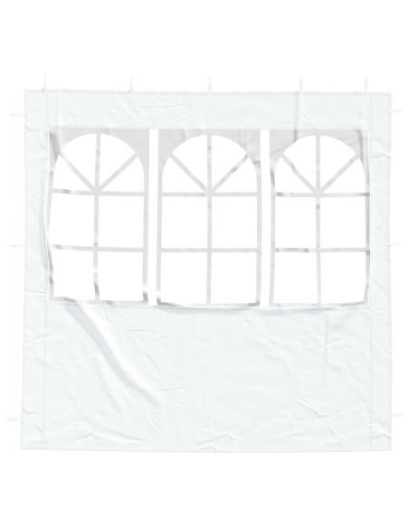 Parete per tenda da festa 2 pcs 200 x 195 cm Bianco