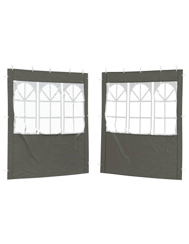 Parete per tenda da festa 2 pcs 200 x 195 cm Antracite