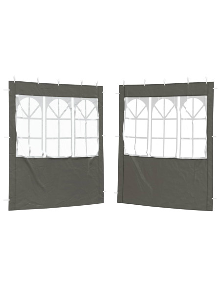 Parete per tenda da festa 2 pcs 200 x 195 cm Antracite