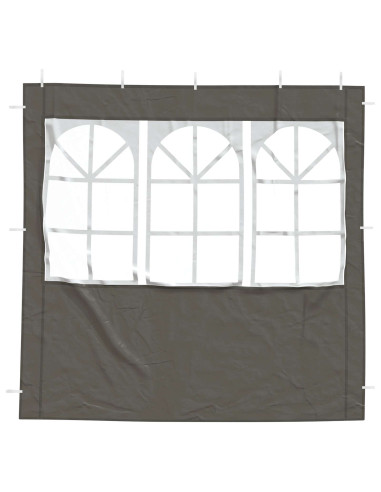 Parete per tenda da festa 2 pcs 200 x 195 cm Antracite