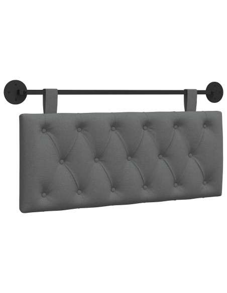 Testata appesa Grigio scuro 110 x 55 x 7 cm Tessuto