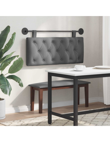 Testata appesa Grigio scuro 110 x 55 x 7 cm Tessuto