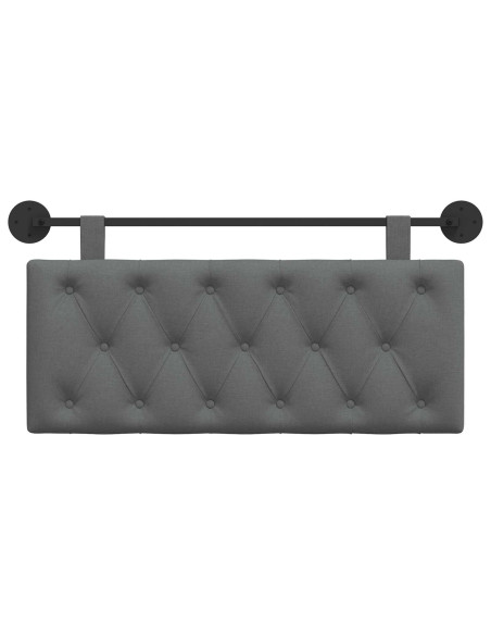 Testata appesa Grigio scuro 110 x 55 x 7 cm Tessuto