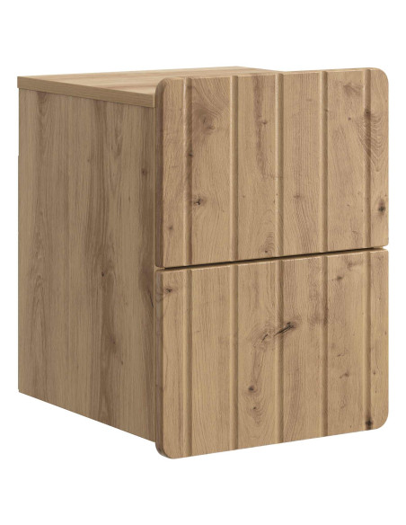 Mobiletto da notte a muro con cassetto 2 pcs Rovere Artigianale