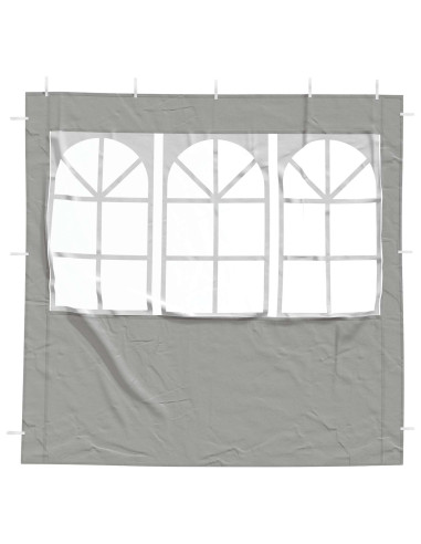 Parete per tenda da festa 2 pcs 200 x 195 cm Grigio Chiaro