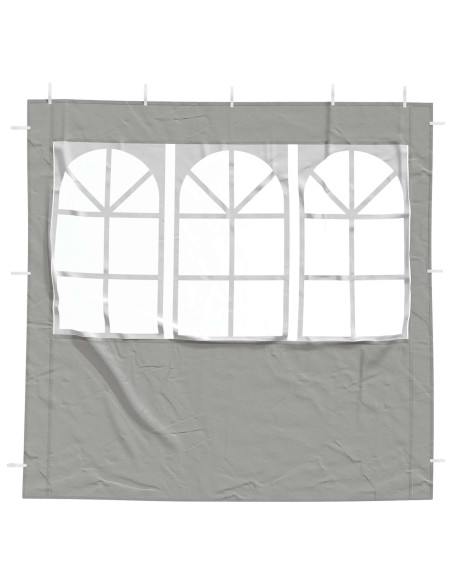 Parete per tenda da festa 2 pcs 200 x 195 cm Grigio Chiaro