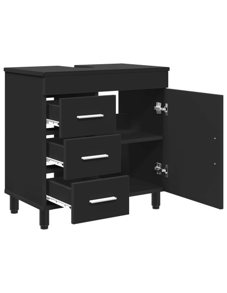Mobile da bagno con lavabo con cassetto Nero 60 x 35 x 60 cm