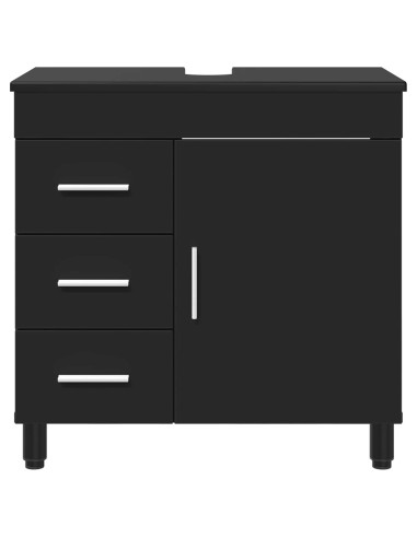 Mobile da bagno con lavabo con cassetto Nero 60 x 35 x 60 cm