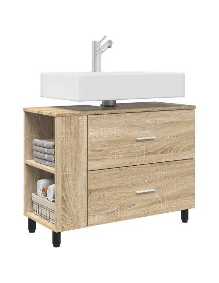 Mobile sotto lavello con cassetto rovere sonoma 80 x 35 x 60 cm