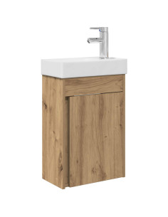 Mobile da bagno con lavabo con archiviazione Rovere artigianale 2