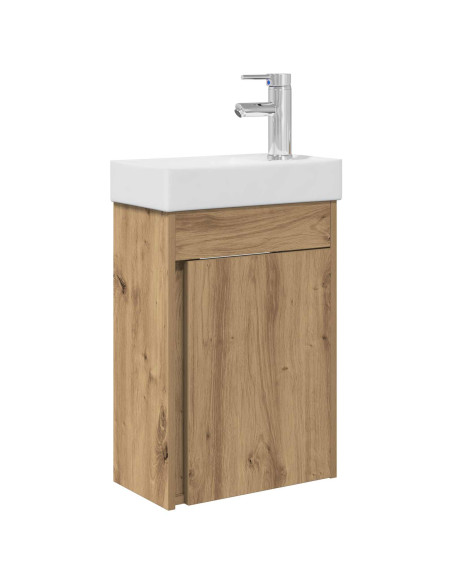 Mobile da bagno con lavabo con archiviazione Rovere artigianale